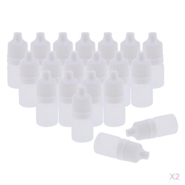 40 Pieces Mini Refillable Empty Eye Drops Makeup Cosmetic Travel Bottles 3ml