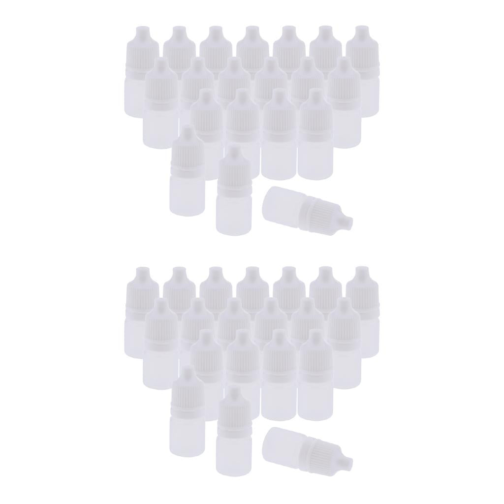 40 Pieces Mini Refillable Empty Eye Drops Makeup Cosmetic Travel Bottles 3ml