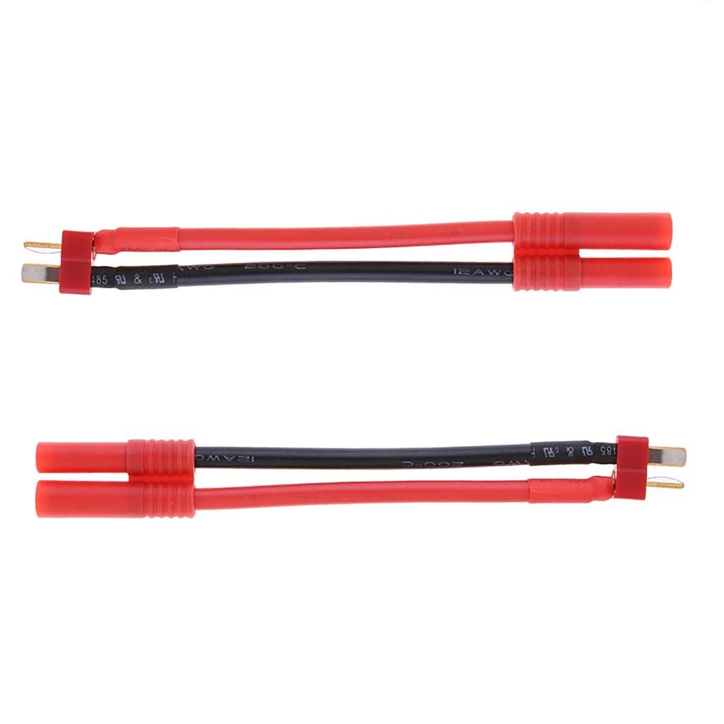 14AWG T-Plug to 4.0 Banana Plug Wire Cable for Redcat ST-4BTOT RC Car 2Piece