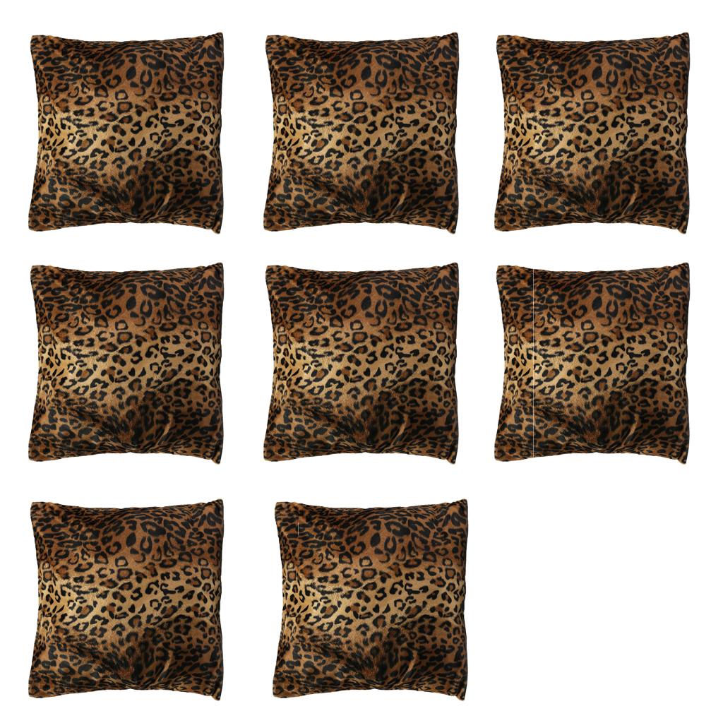 8pcs Leopard Tiger Zebra Animal Print Pillow Case Sofa Car Cushion Cover