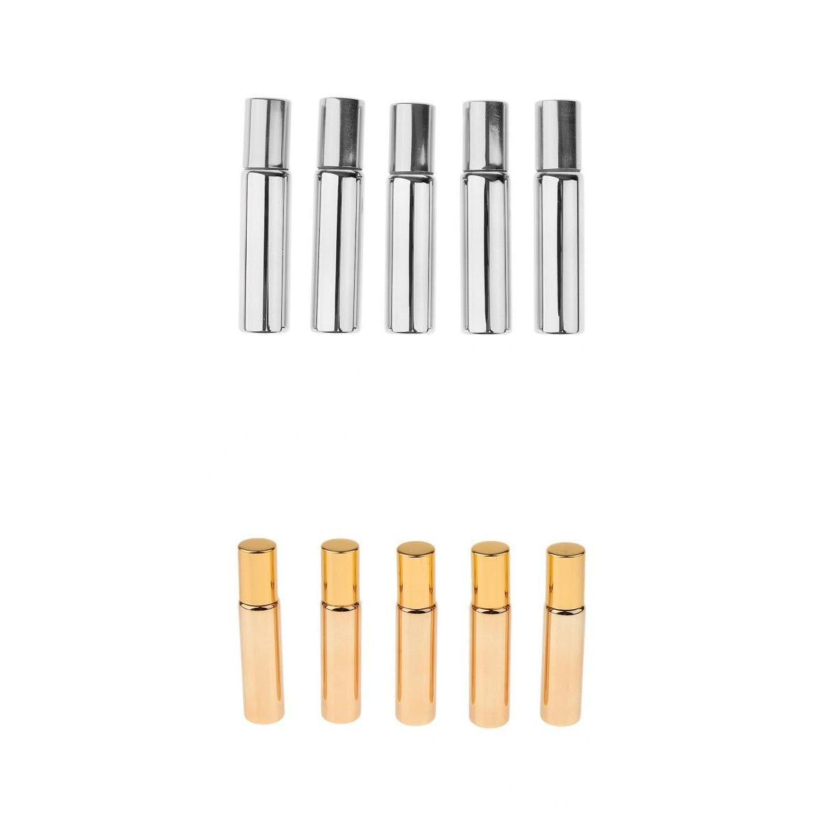 10x 10mL Empty Roller Bottle w/ Steel Ball for Essential Perfume Scents Oils