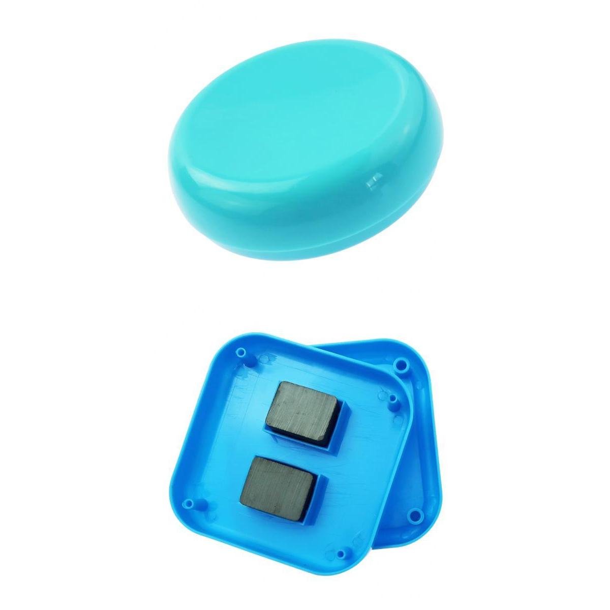 2pcs Round Square Magnetic Sewing Pin Holder Pin Cushion Sewing Craft Blue