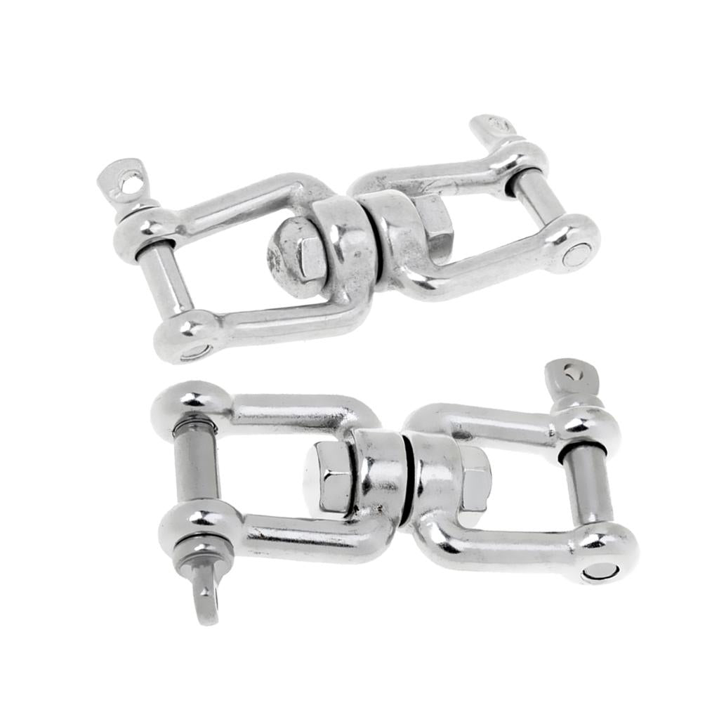 304 Marine Grade Stainless Steel Chain Anchor Swivel Jaw - Jaw Silver M5 M6