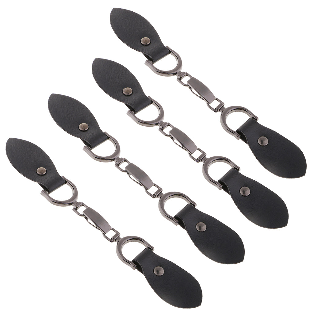 4 Pairs Leather Horn Toggle Buttons Trench Duffle Coat Fasteners