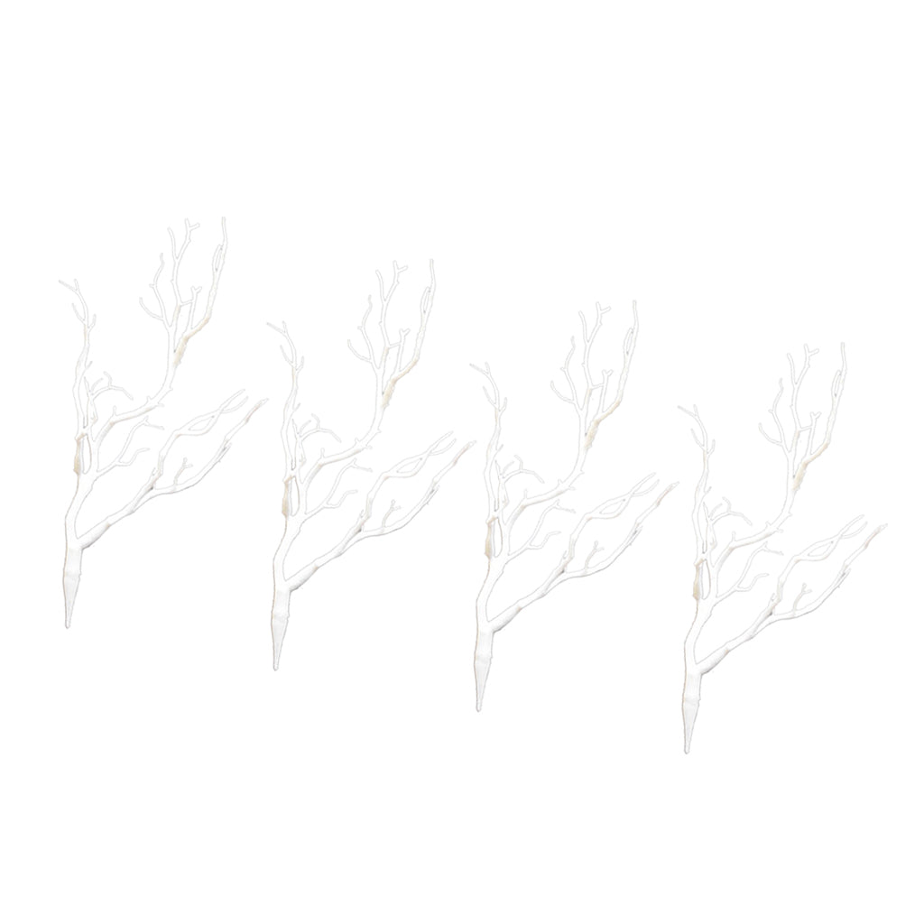 4pcs Simulation Artificial Branches Small Trees Branch Table Decor white