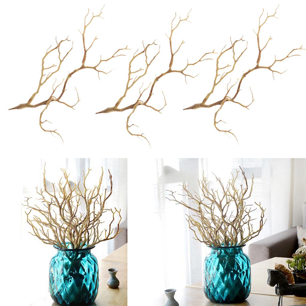 3pcs Artificial Branches Small Trees Twig Branch Table Decoration Coffee