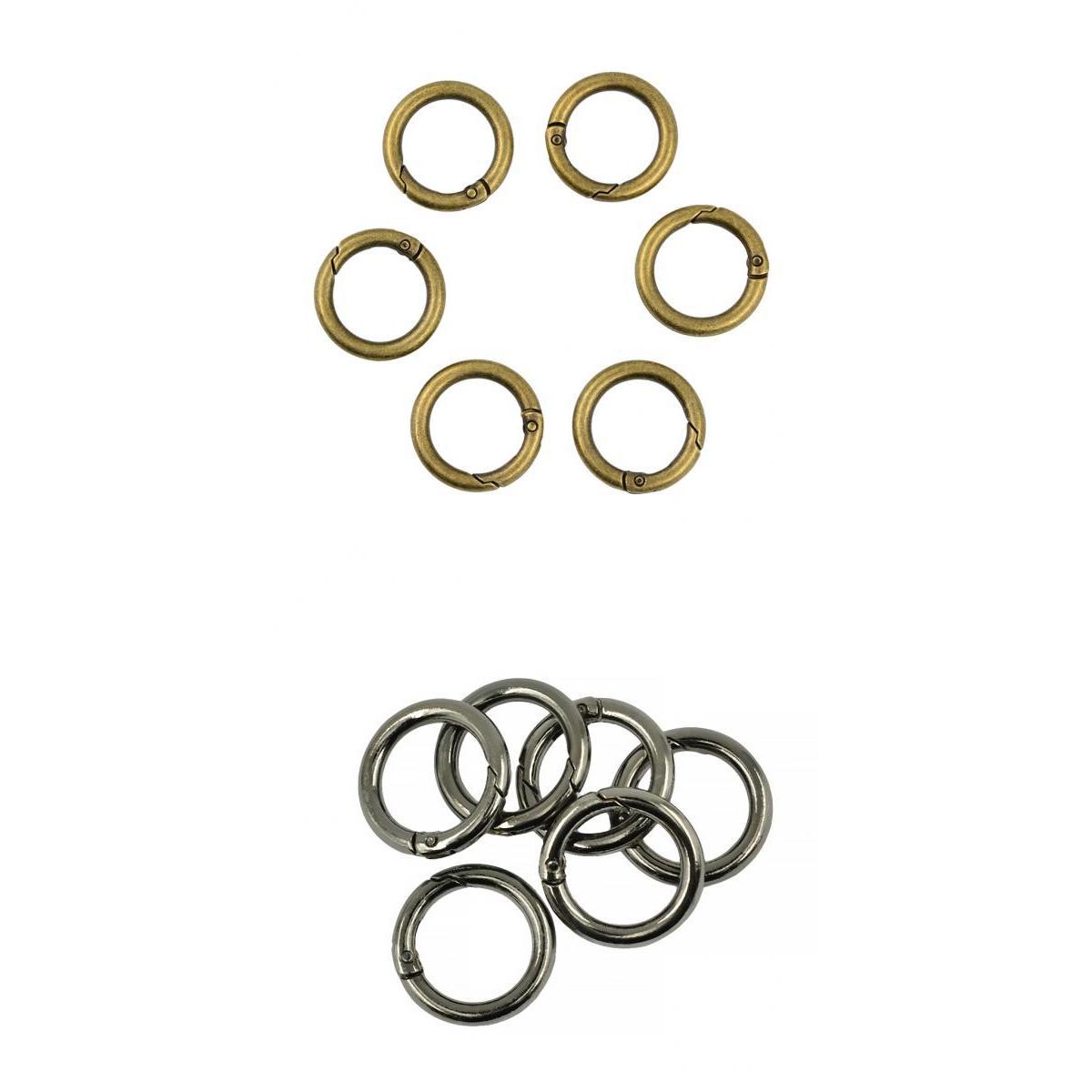 12 Pieces Round Spring Snap Hook Clip Key Handbag Purse Shoulder Strap