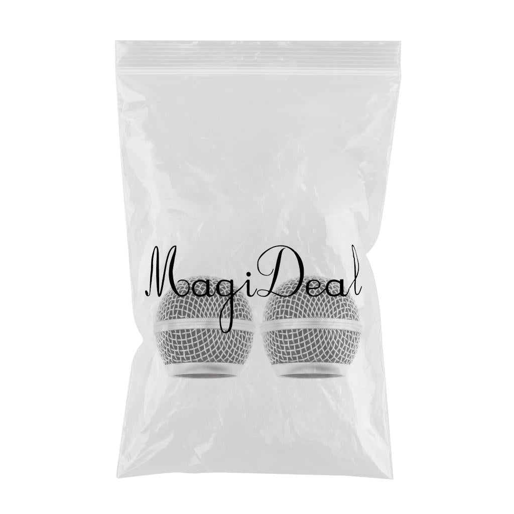 2pcs Microphone Grille Mic Ball Head Mesh Cover