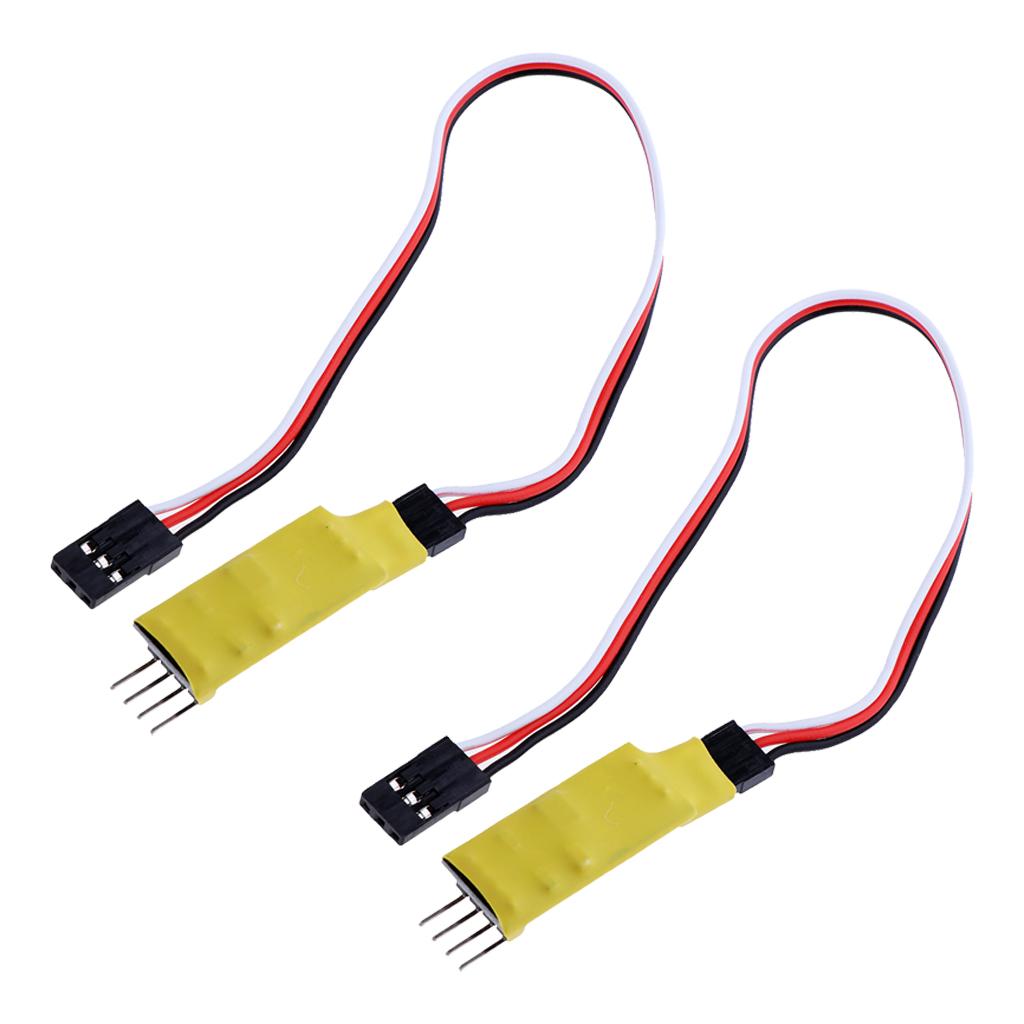2x Two Channels Control Switch Receiver Cord Model Car Lights Remote