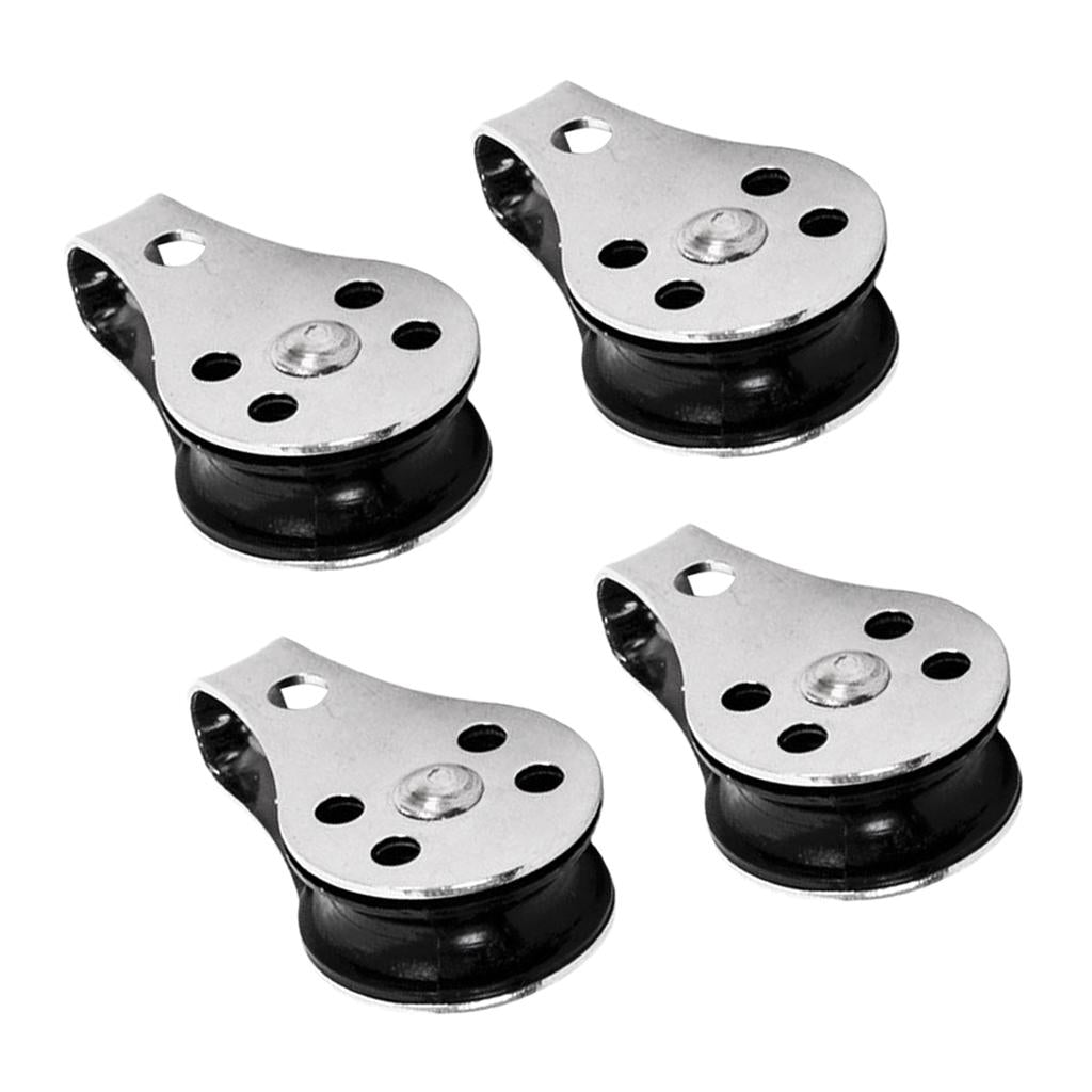 4pcs New M5 Marine Grade Stainless Steel Pulley For Kayak Canoe Boat Fishing