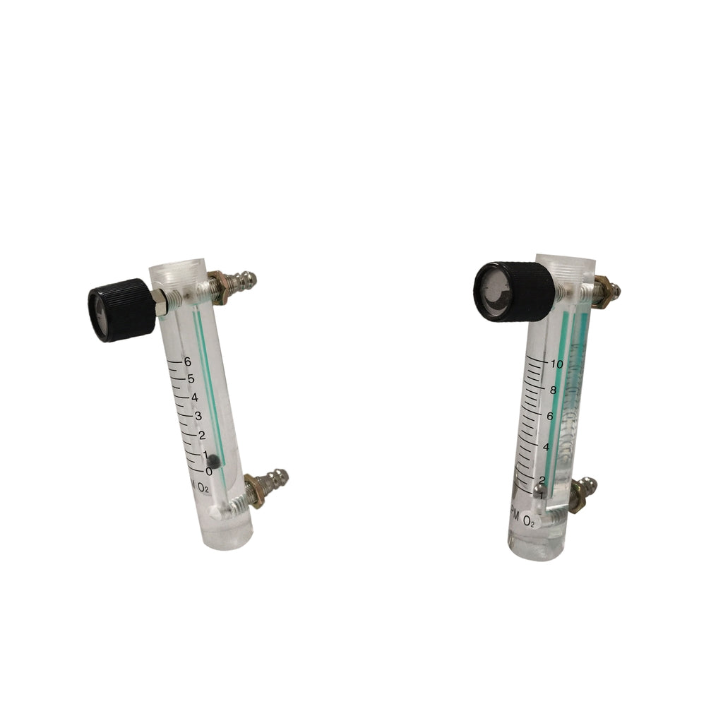 2 Pieces Oxygen Flow Meter Flowmeter with Control Valve for Oxygen Air