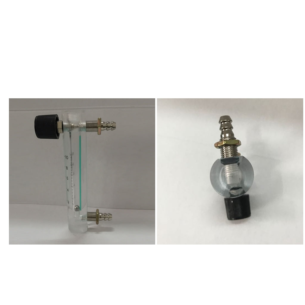 2 Pieces Oxygen Flow Meter Flowmeter with Control Valve for Oxygen Air