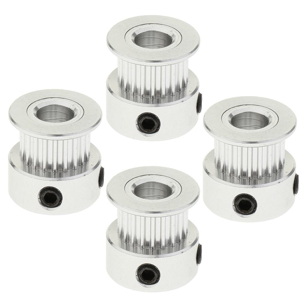 4x Stainless 2GT Timing Pulley Belt Transmission Gear 20Wheel Bore 6.35mm