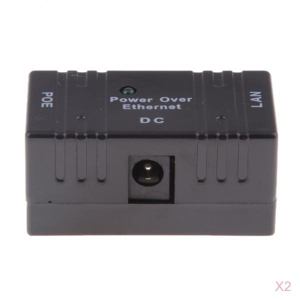 2x POE Injector Power Supply Over Ethernet Passive PoE Adapter 1 in 1 out
