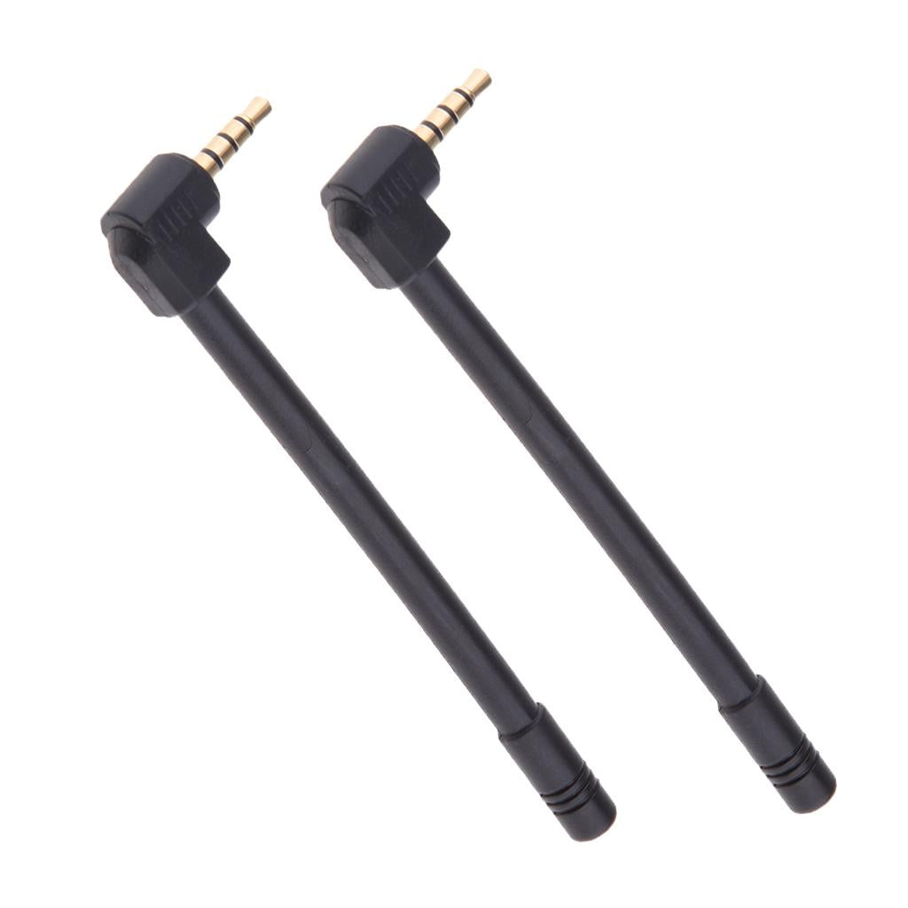 2Pcs 3.5mm Jack FM Radio External Outdoor Audio Antenna for Mobile/ Speaker