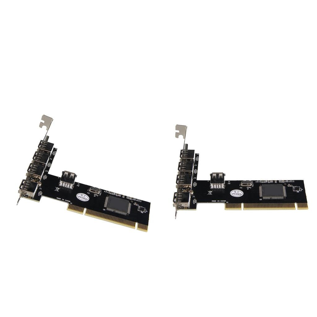 2x USB2.0 PCI Card,PCI 32bit Expansion to 4Port USB Adapter Hub Controller