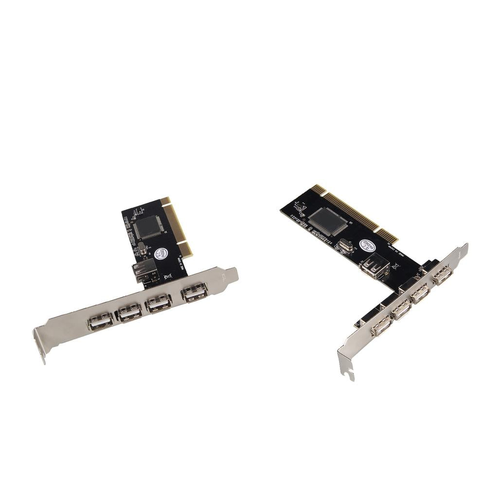 2x USB2.0 PCI Card,PCI 32bit Expansion to 4Port USB Adapter Hub Controller