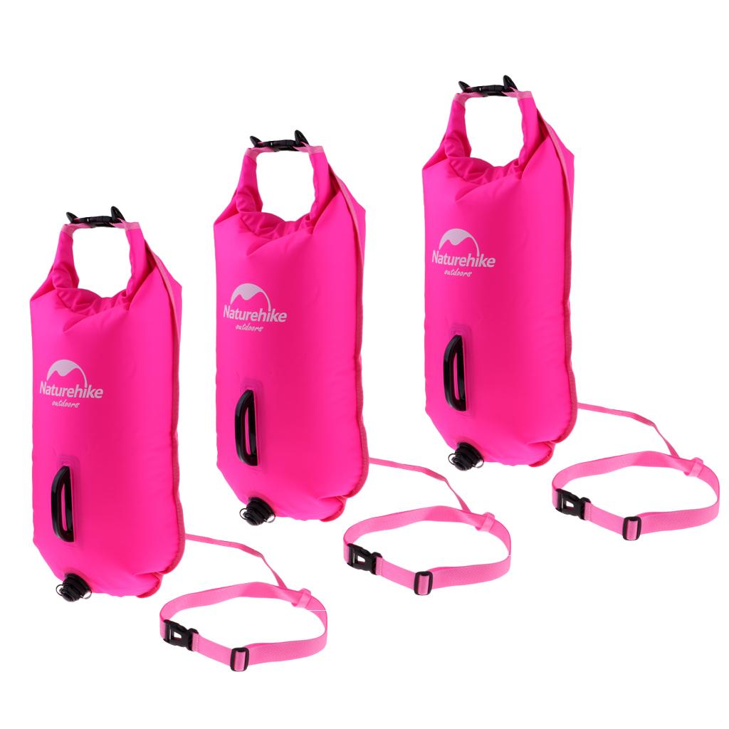 3pcs High Inflatable Waterproof Bag Swimming Buoy Tow Float Bags
