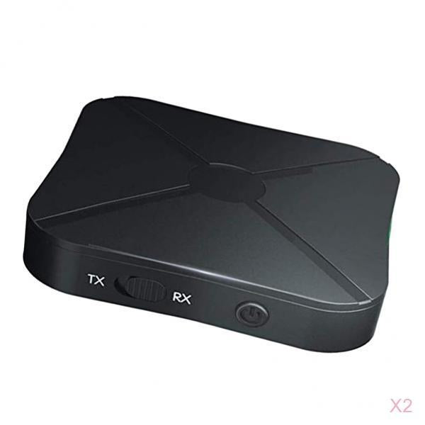 2x Wireless Bluetooth 4.2 Transmitter Receiver 3.5mm Car Audio Music Adapter