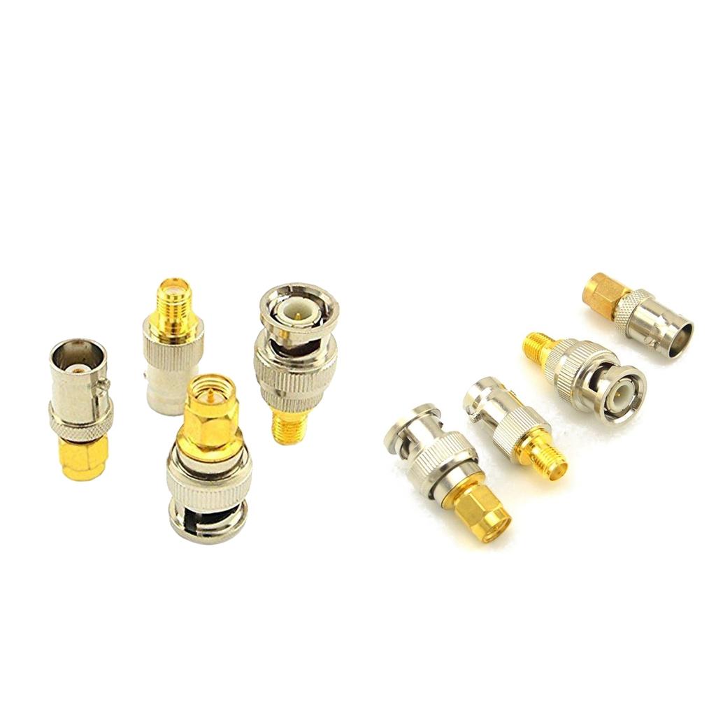8Pcs/set SMA to BNC Kits RF Coaxial Adapter Male Female Coax Connector