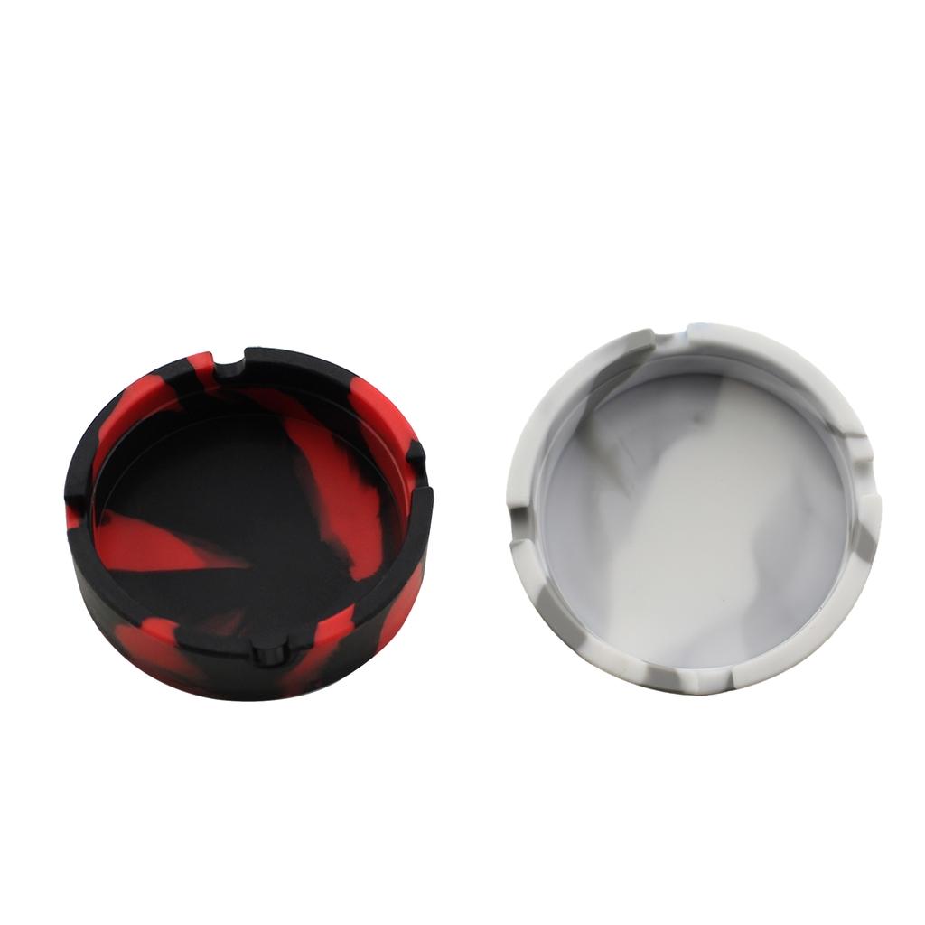 2Pcs Round Silicone Ashtray Cigar Holder for Tabletop Home Office