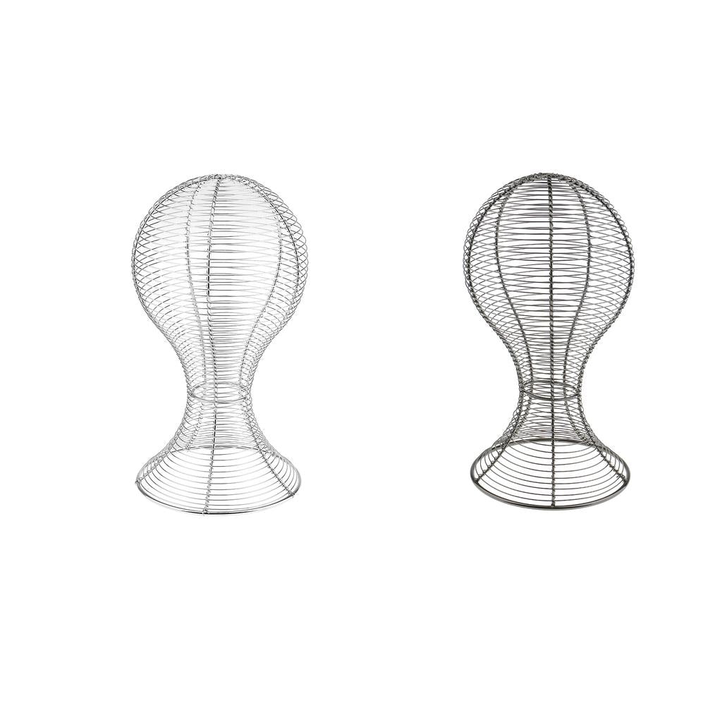 2Pcs Metal Hat Cap Helmet Rack Hair Wig Holder Storage Display Stand