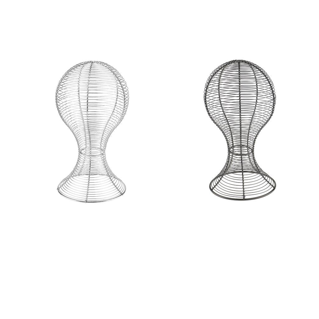 2Pcs Metal Hat Cap Helmet Rack Hair Wig Holder Storage Display Stand