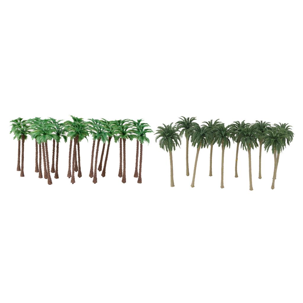 40pcs Model Coconut Palm Trees 1/150 Scale