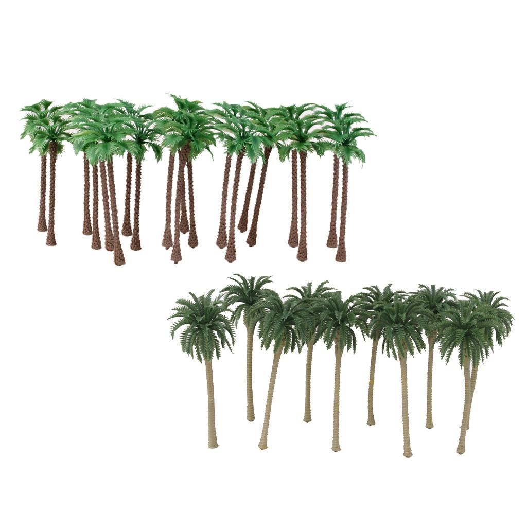 40pcs Model Coconut Palm Trees 1/150 Scale