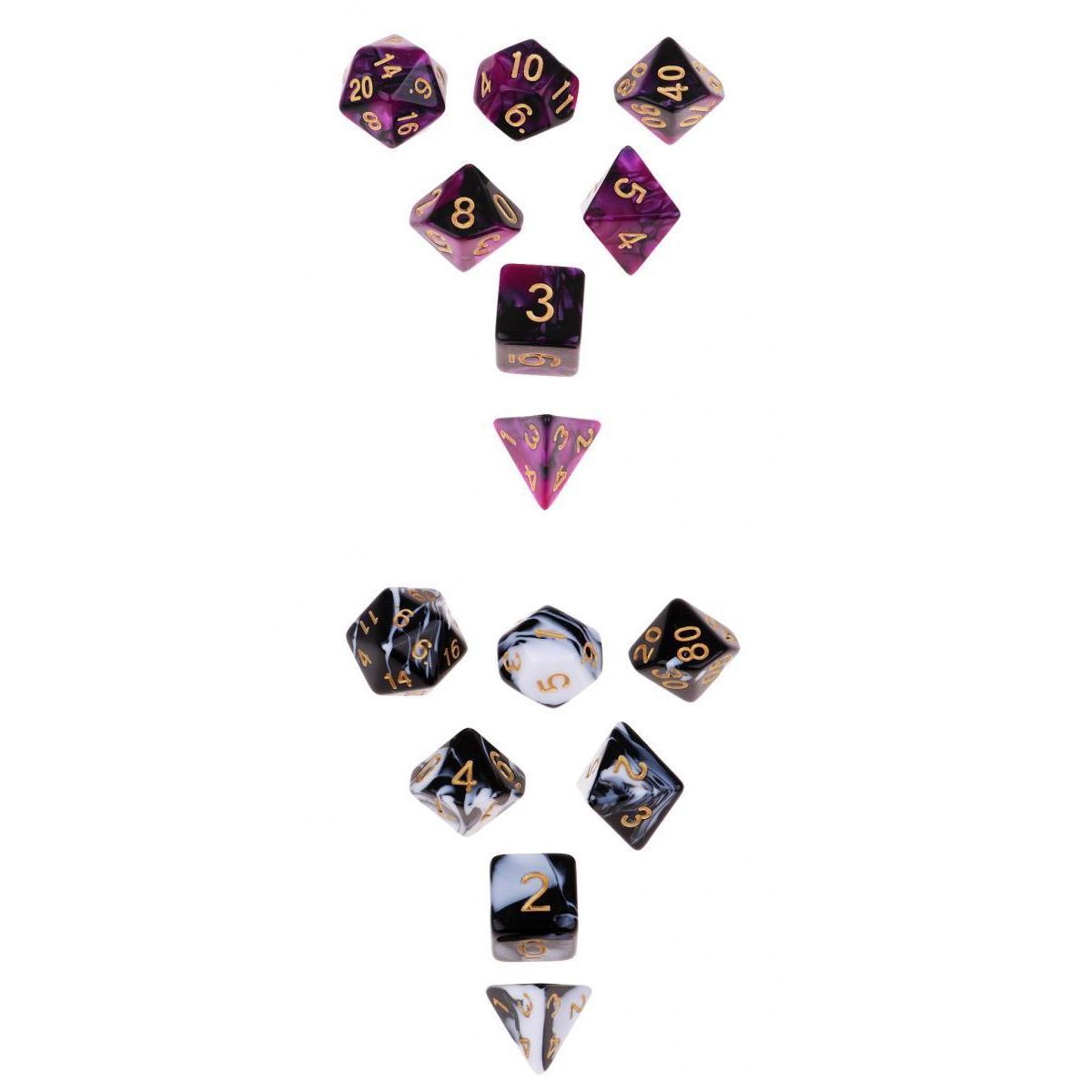 14pcs Polyhedral Dice for for Dungeons and Dragons Die Game Toys