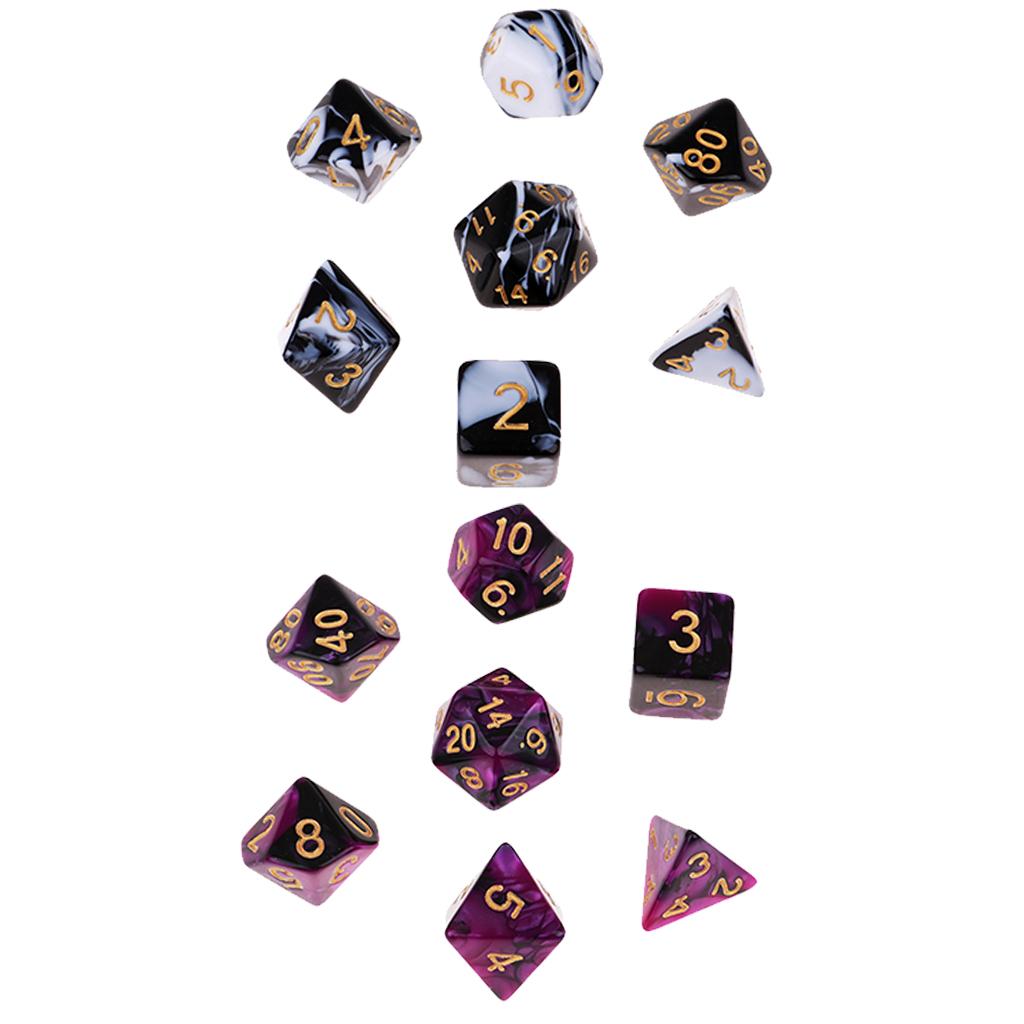 14pcs Polyhedral Dice for for Dungeons and Dragons Die Game Toys