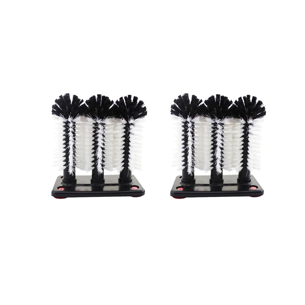 2xBrush Glass Washer Cleaner Scrubber Bar Pub Catering Set of 3 Brushes B