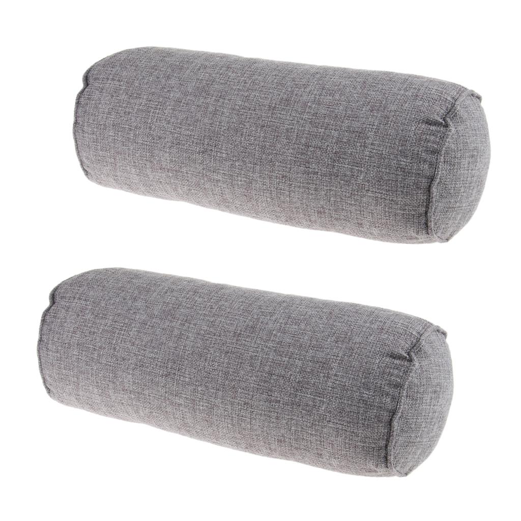 2X Comfort Orthopedic Neck Roll Pillows Round Cervical Support Spine Pillows