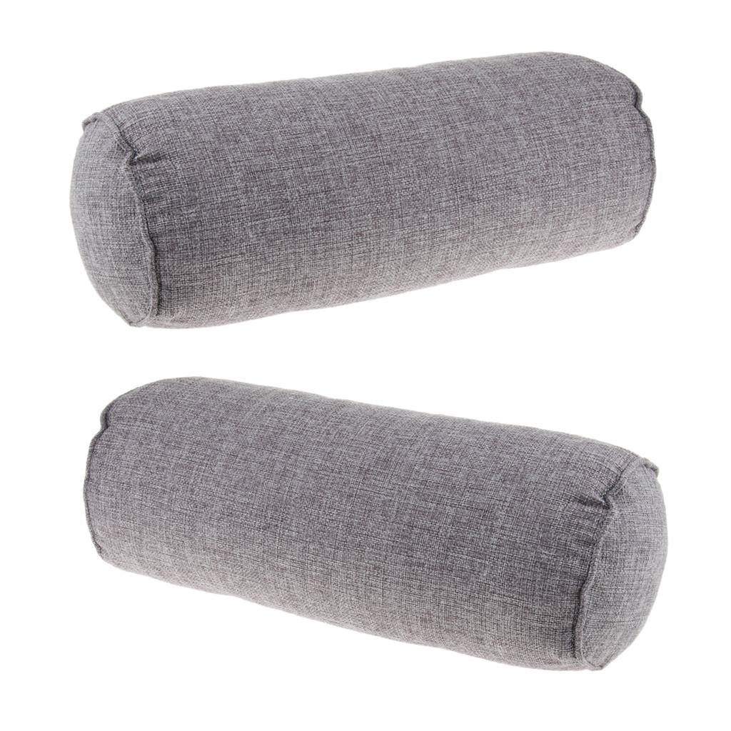 2X Comfort Orthopedic Neck Roll Pillows Round Cervical Support Spine Pillows
