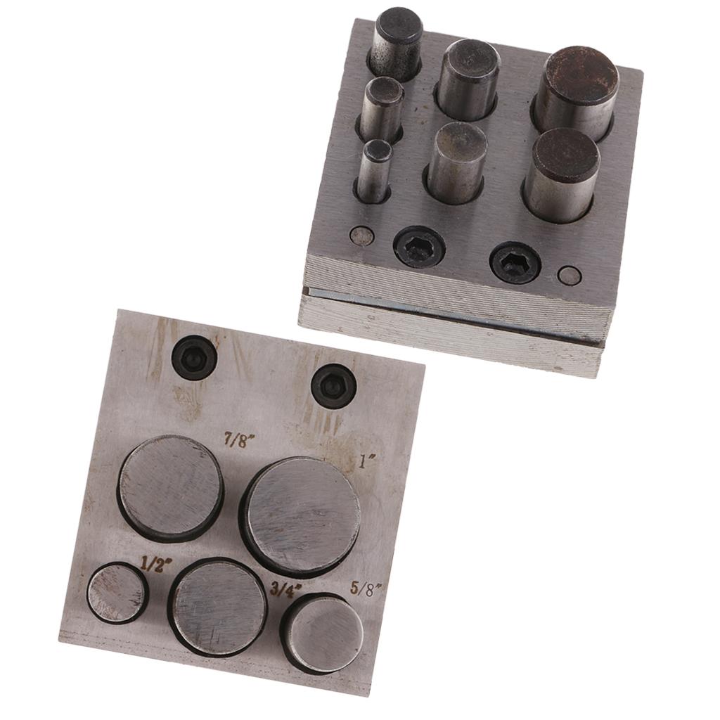 2 Set Disc Cutter Metal Craft Hole Circle Puncher Punches DIY Jewelry Tools
