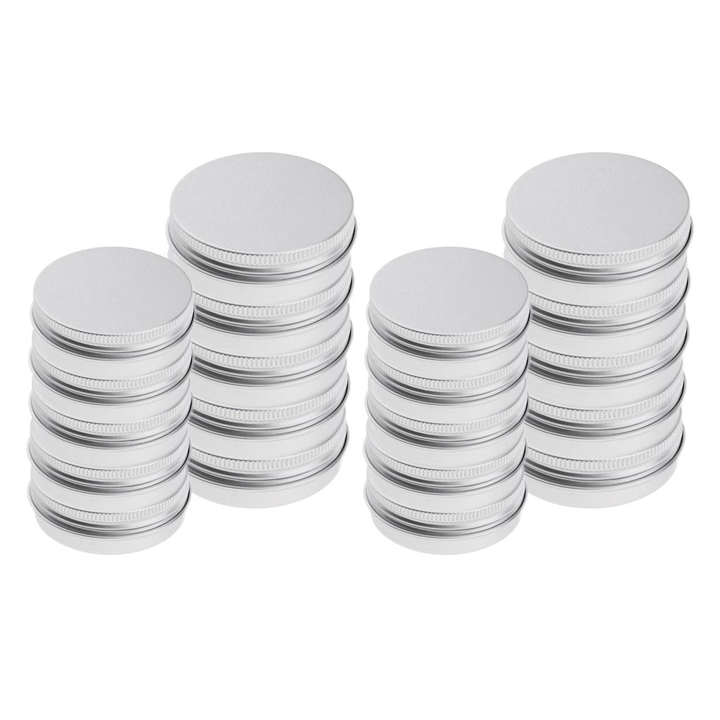 20pc 25+150ml Aluminium Lip Balm Tin Pot Cosmetic Cream Jar Bottle Container