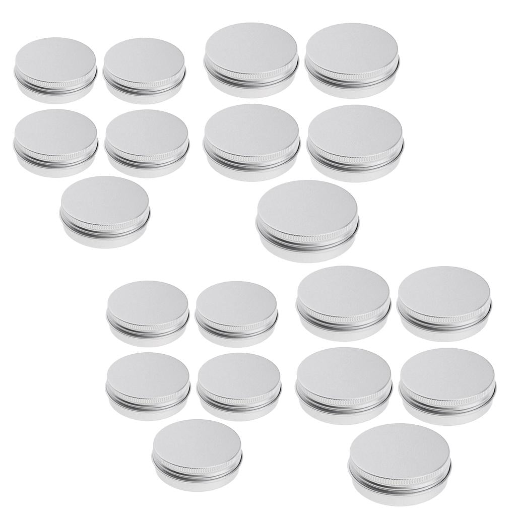 20pcs 5ml+15ml Aluminium Lip Balm Empty Pot Jar Tin Container Box Case