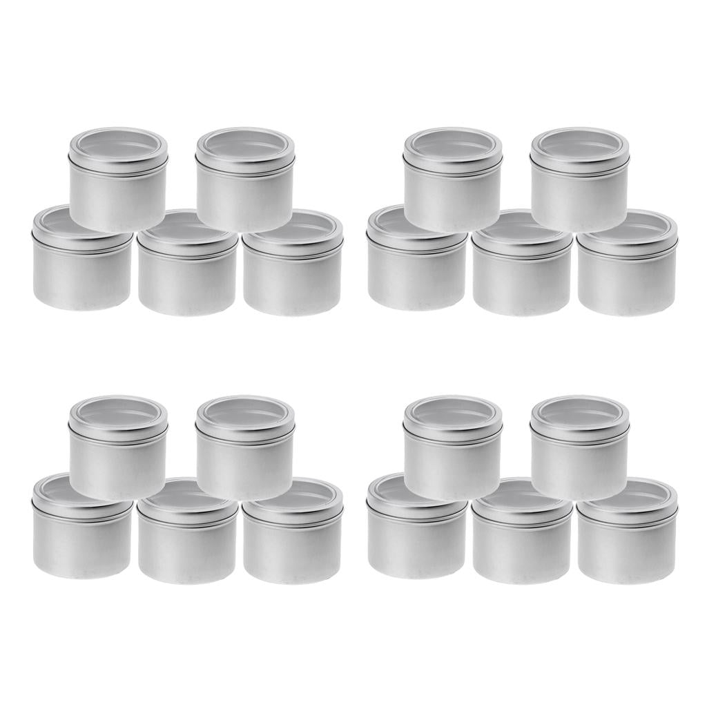 20x 100ml Aluminium Tin Lip Balm Tin Pot Cosmetic Cream Jar Bottle Container