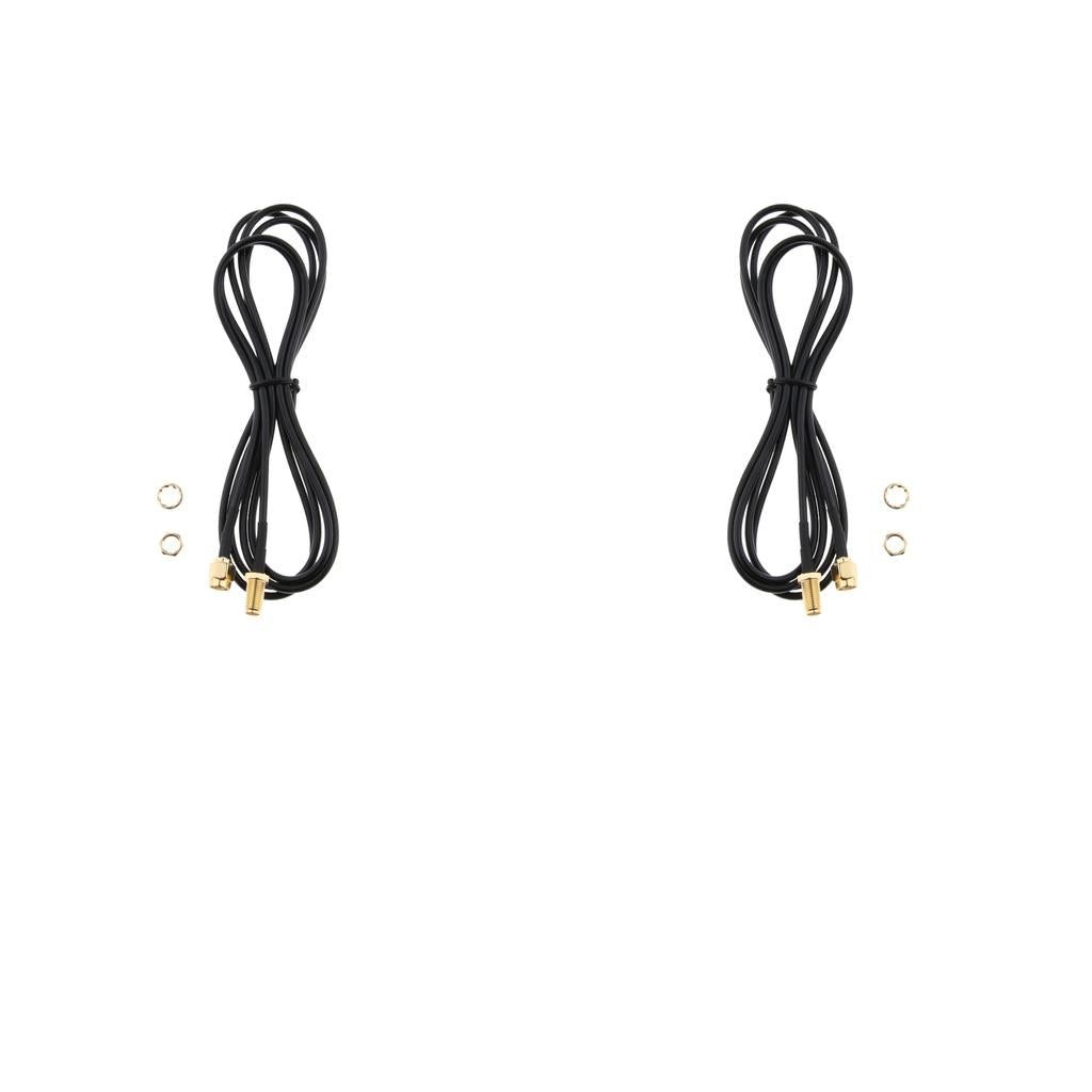2Piece Antenna Connector RP-SMA Extension Cable Cord for Wireless Router
