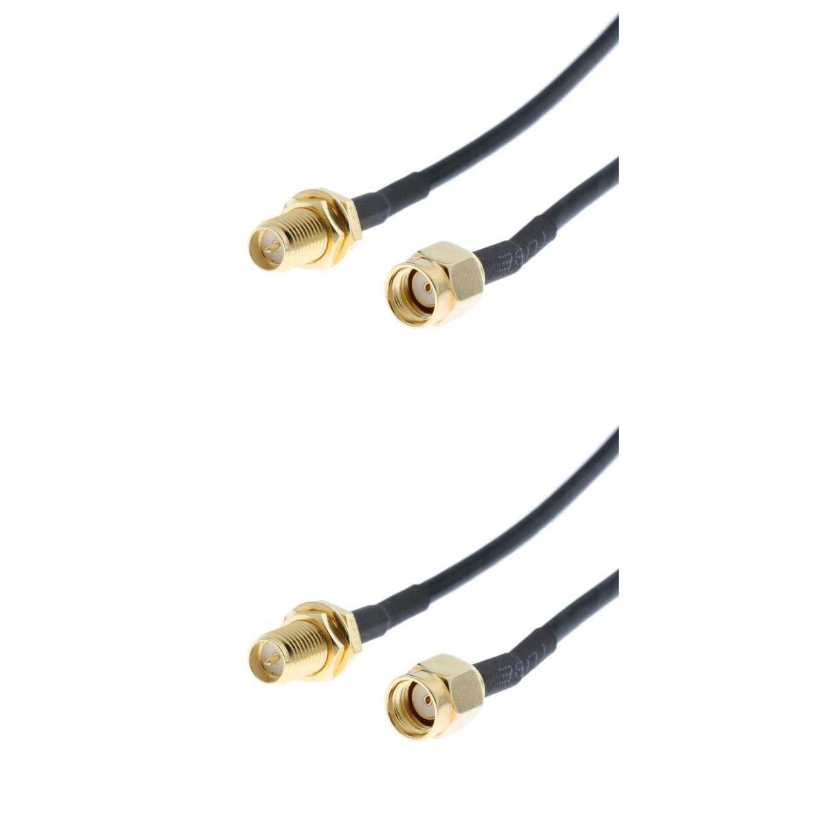 2Pieces Antenna Connector RP SMA Extension Cable for WiFi Wireless Router