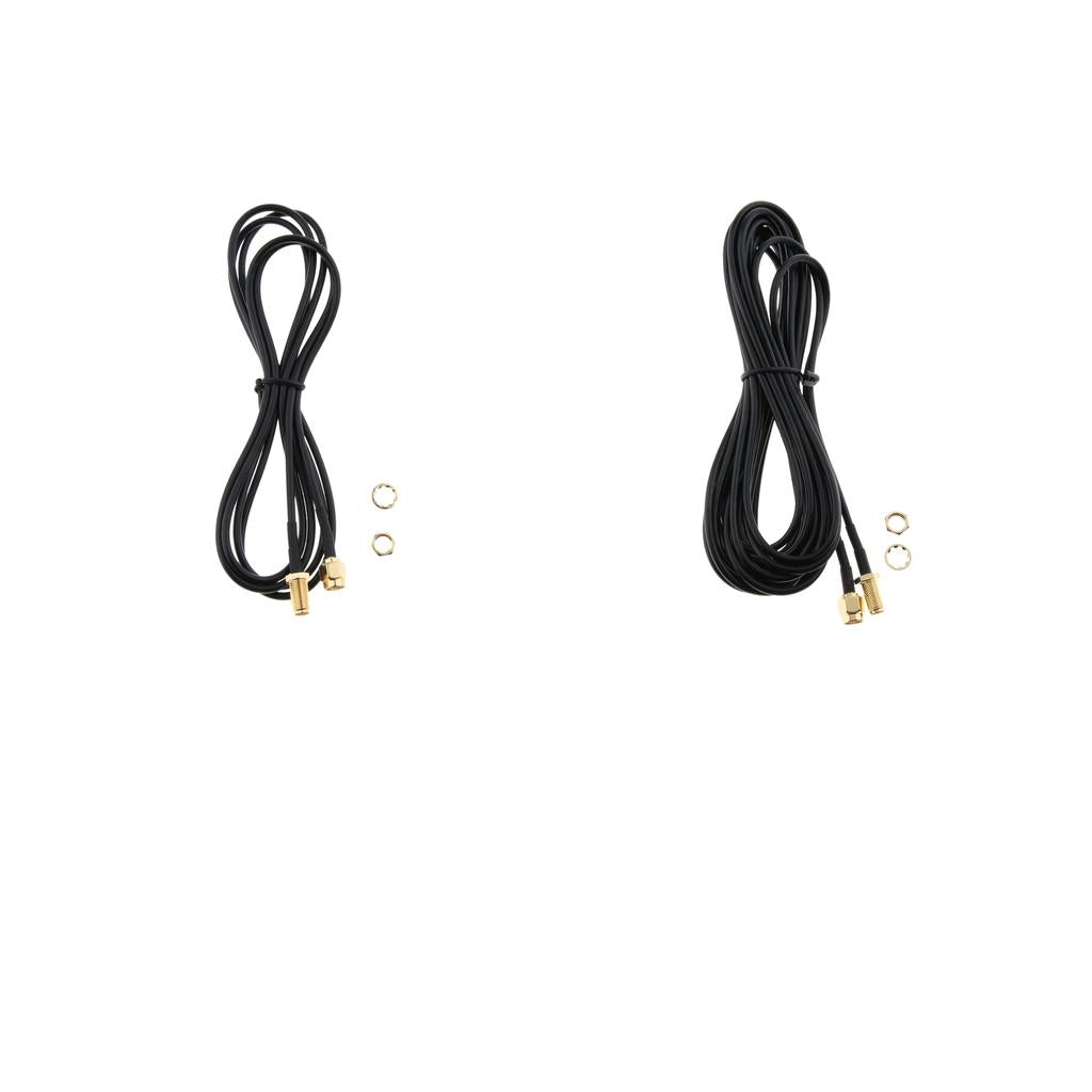 2Pieces Antenna Connector RP SMA Extension Cable for WiFi Wireless Router