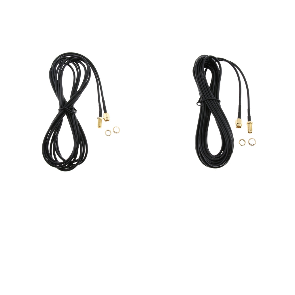 2Piece Antenna Connector RP-SMA Extension Cable for WiFi Wireless Router