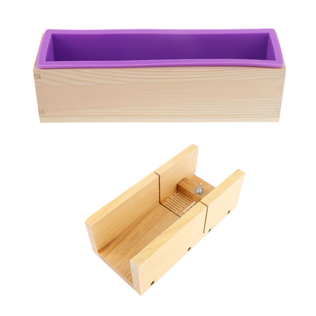 2PCS Silicone Soap Mold Wood Box Beveler Planer Handmade Soap Cutting Tool