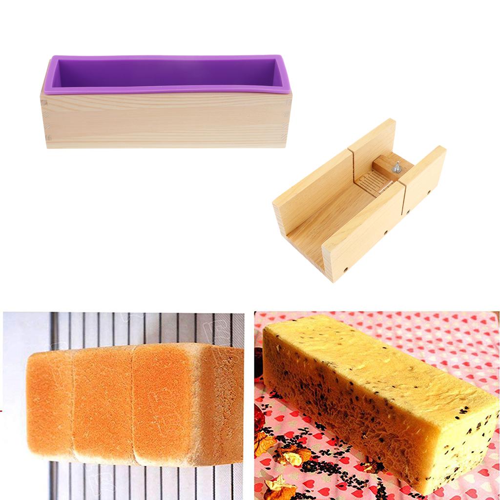 2PCS Silicone Soap Mold Wood Box Beveler Planer Handmade Soap Cutting Tool