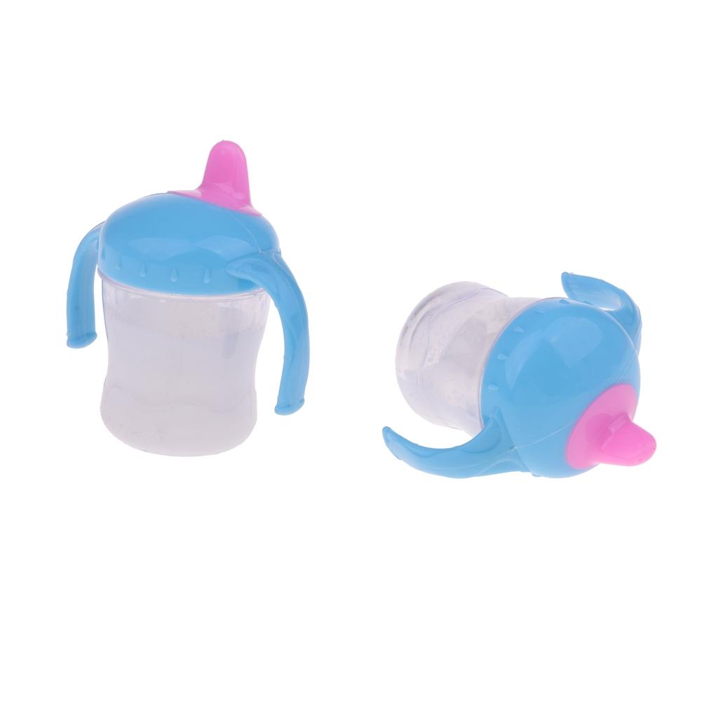 2PCS Baby Doll Nursery Room Feeding Bottle Milk Bottle for Mellchan Dolls