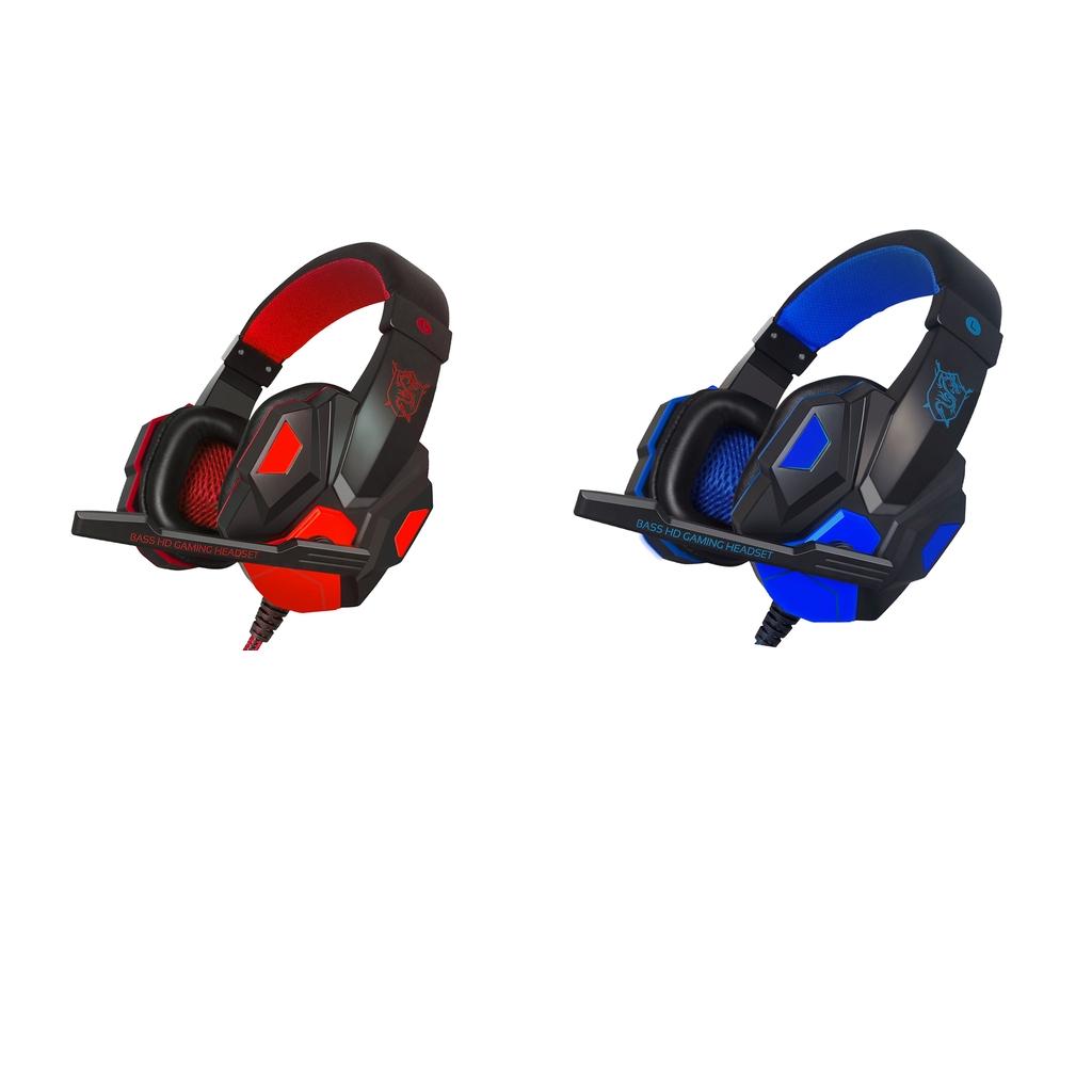 2Piece Gaming Headset Over Ear Headphones with Mic LED Light for PC