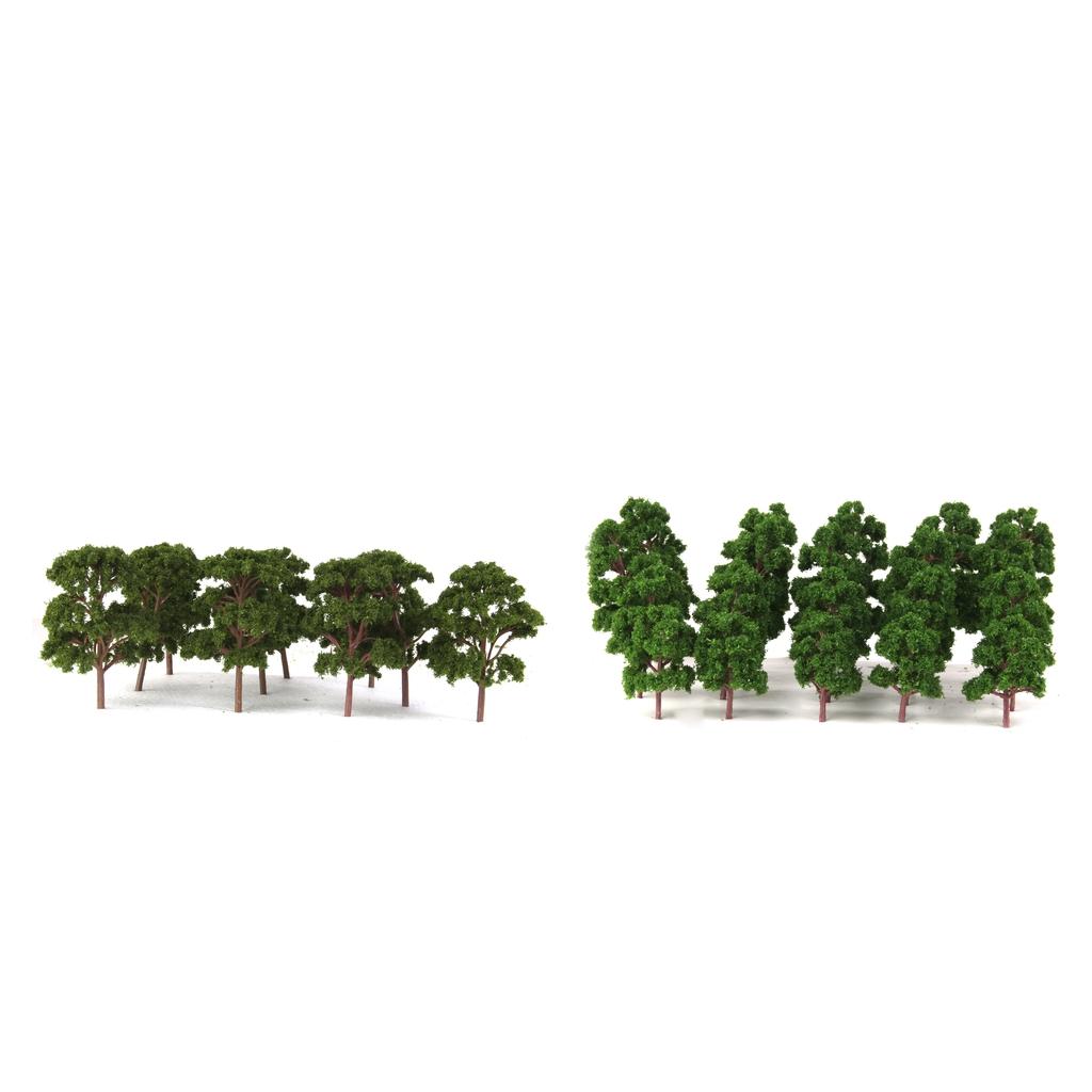 20x Model Cedar Trees + 10x Banyan HO Train Railway Diorama Layout Scenery