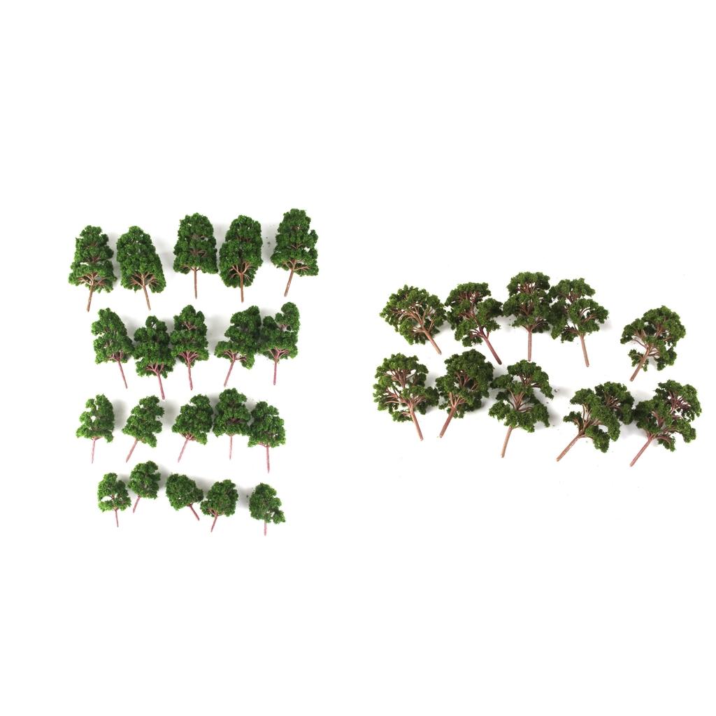 20x Model Cedar Trees + 10x Banyan HO Train Railway Diorama Layout Scenery