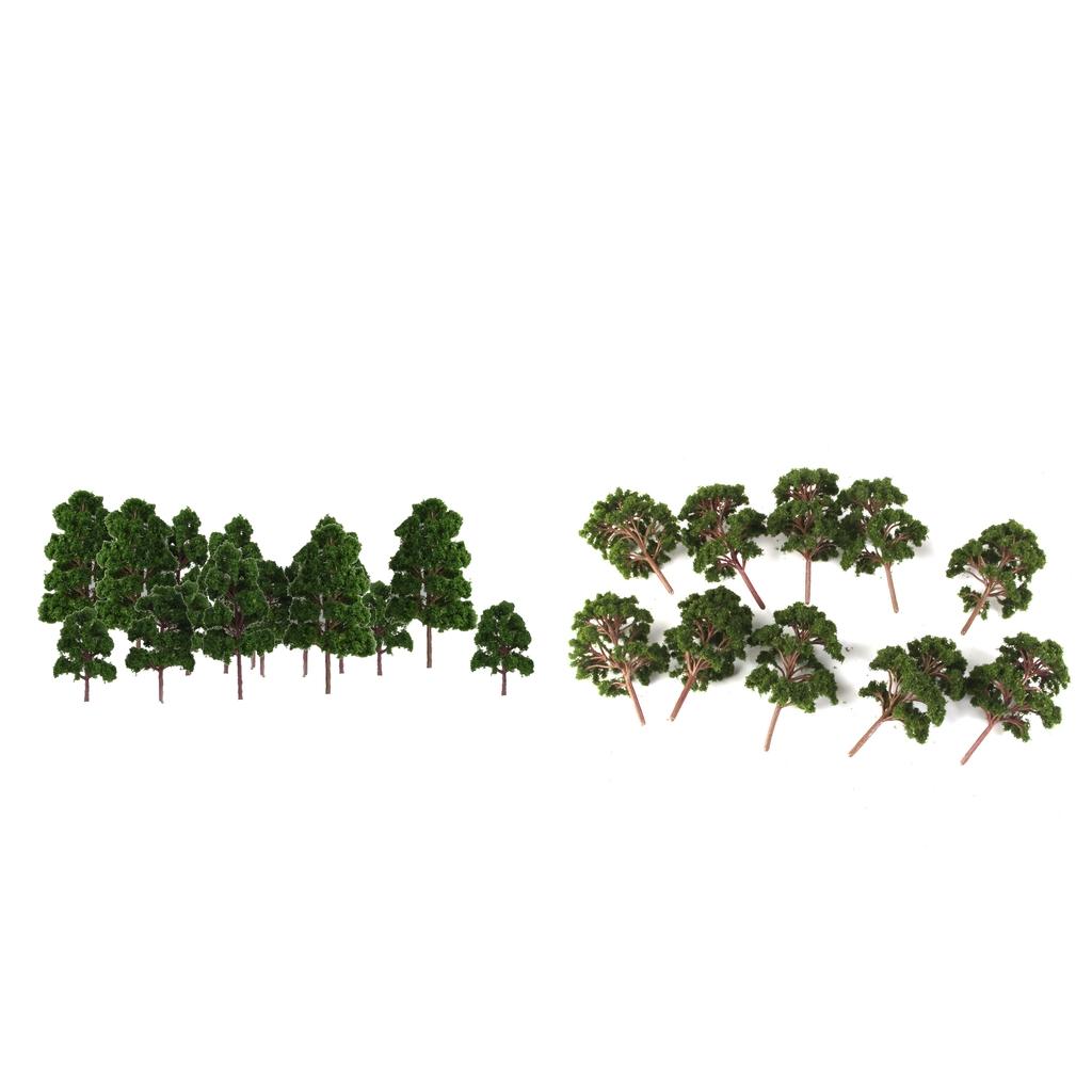 20x Model Cedar Trees + 10x Banyan HO Train Railway Diorama Layout Scenery