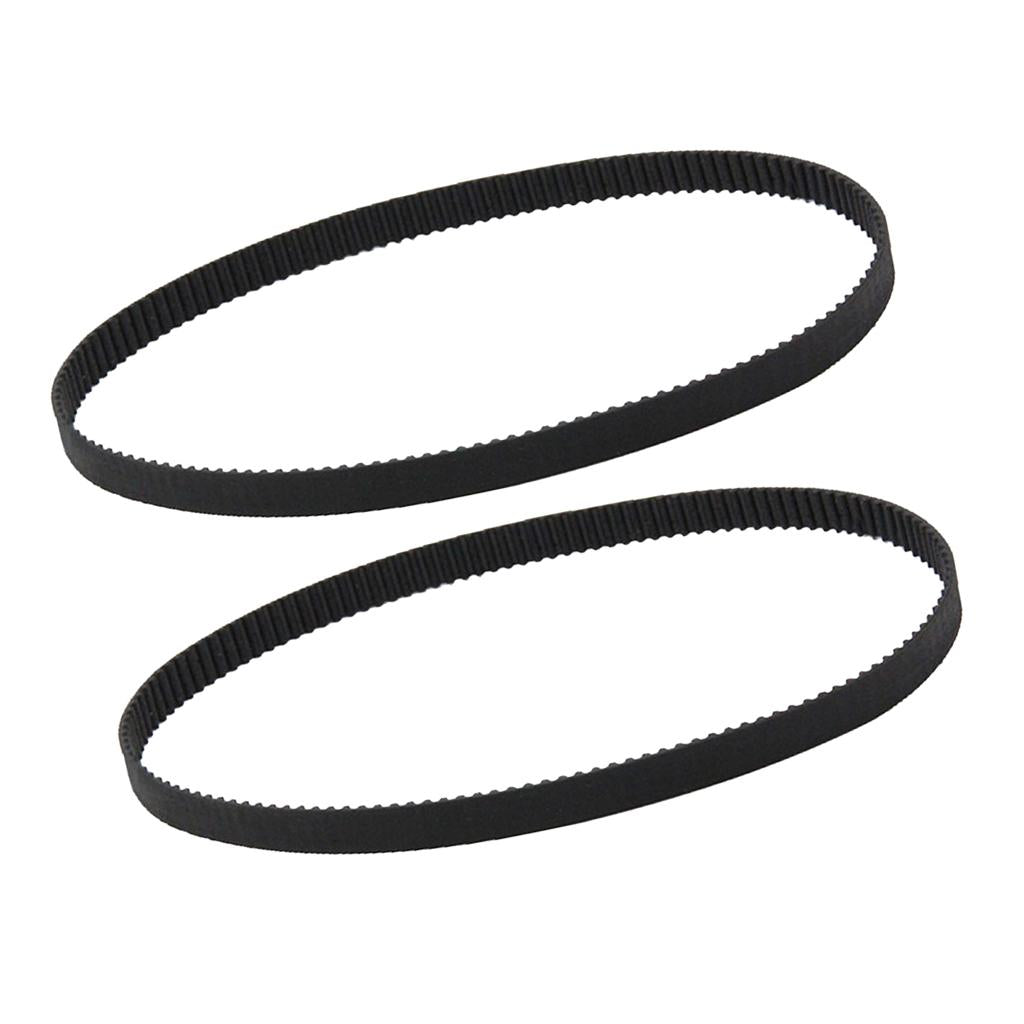 2 piece 3D Printer Belt Closed Loop Rubber GT2 Timing Belt 2GT-6 Black 200mm